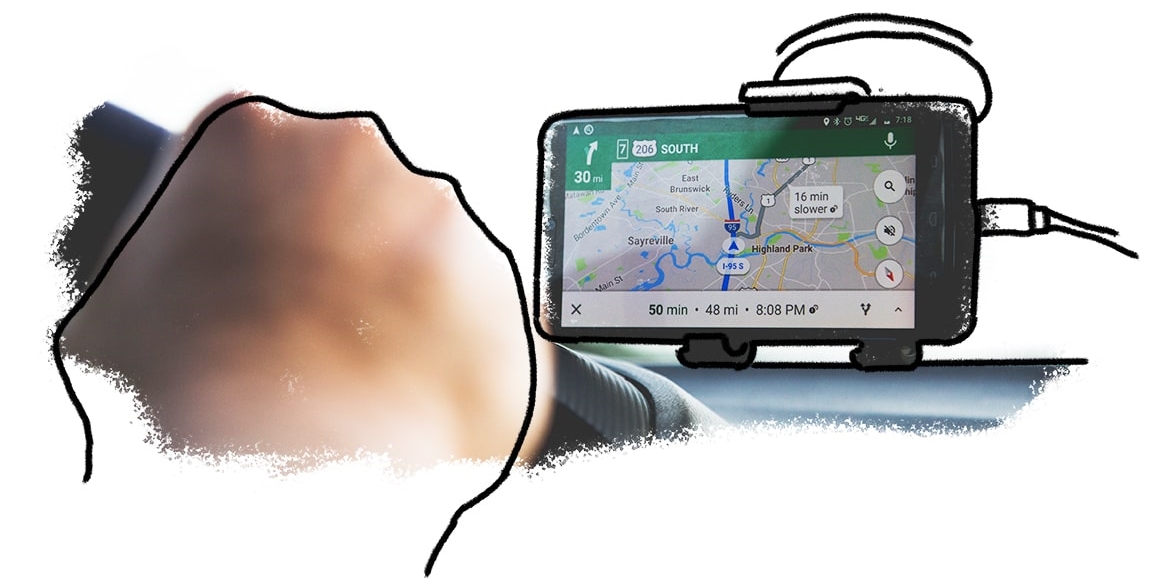 Google maps in car