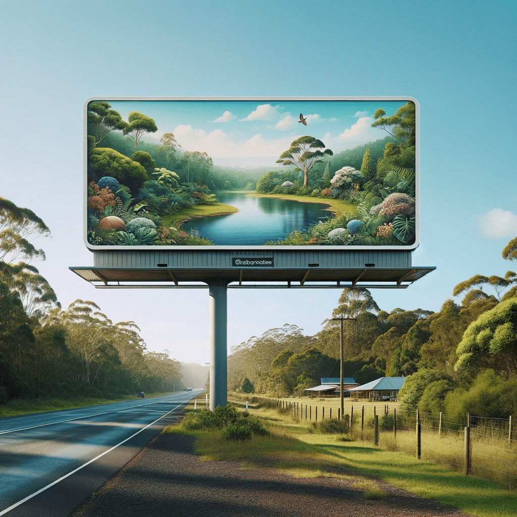 billboard in Australia rural town