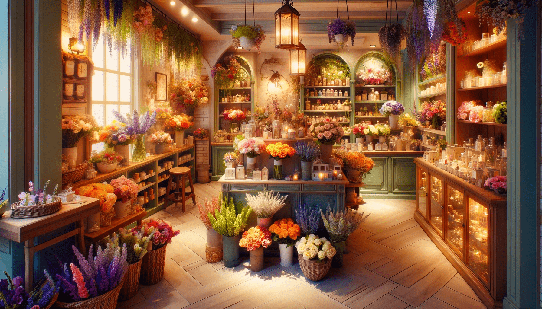 Flower store art