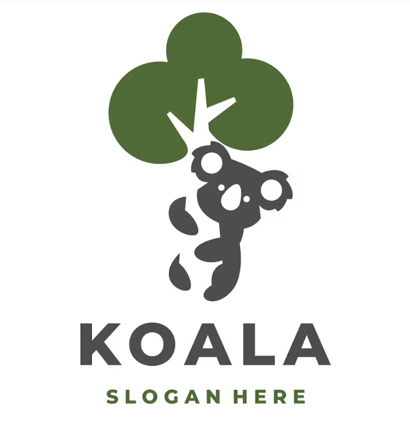 Koala logo with tree