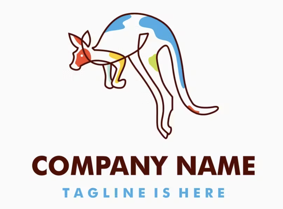 modern kangaroo logo
