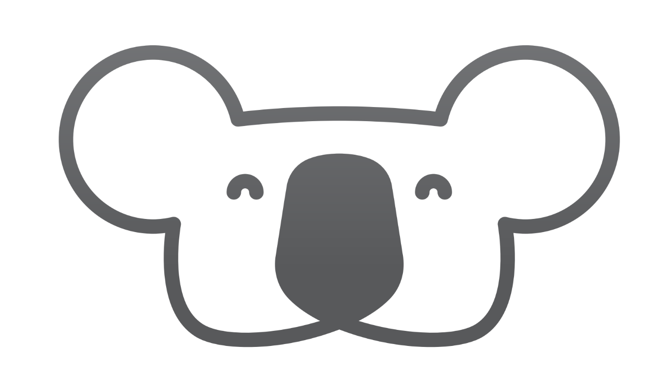 minimalistic koala logo