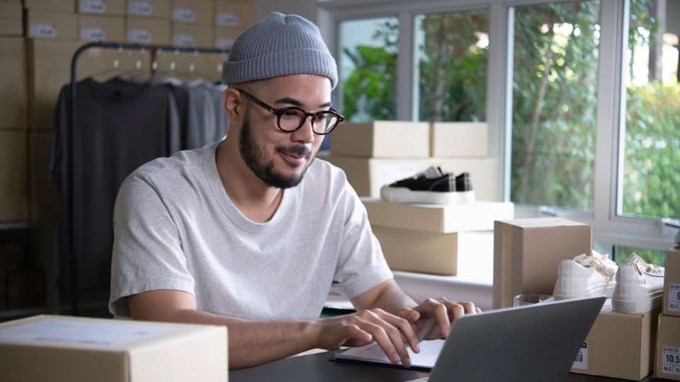 Entrepreneur managing a small ecom business in australia