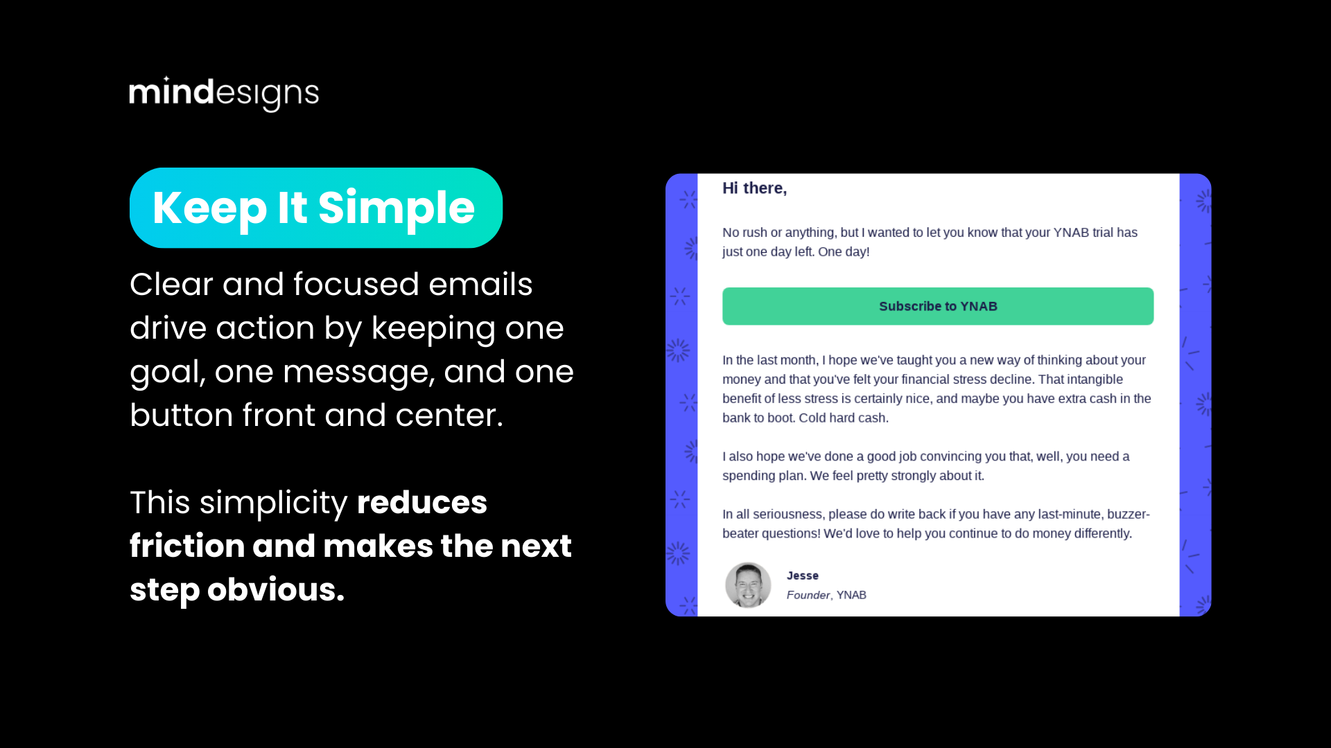 Keep EDM Marketing content simple