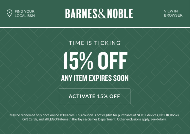 loss aversion urgency example for EDM marketing