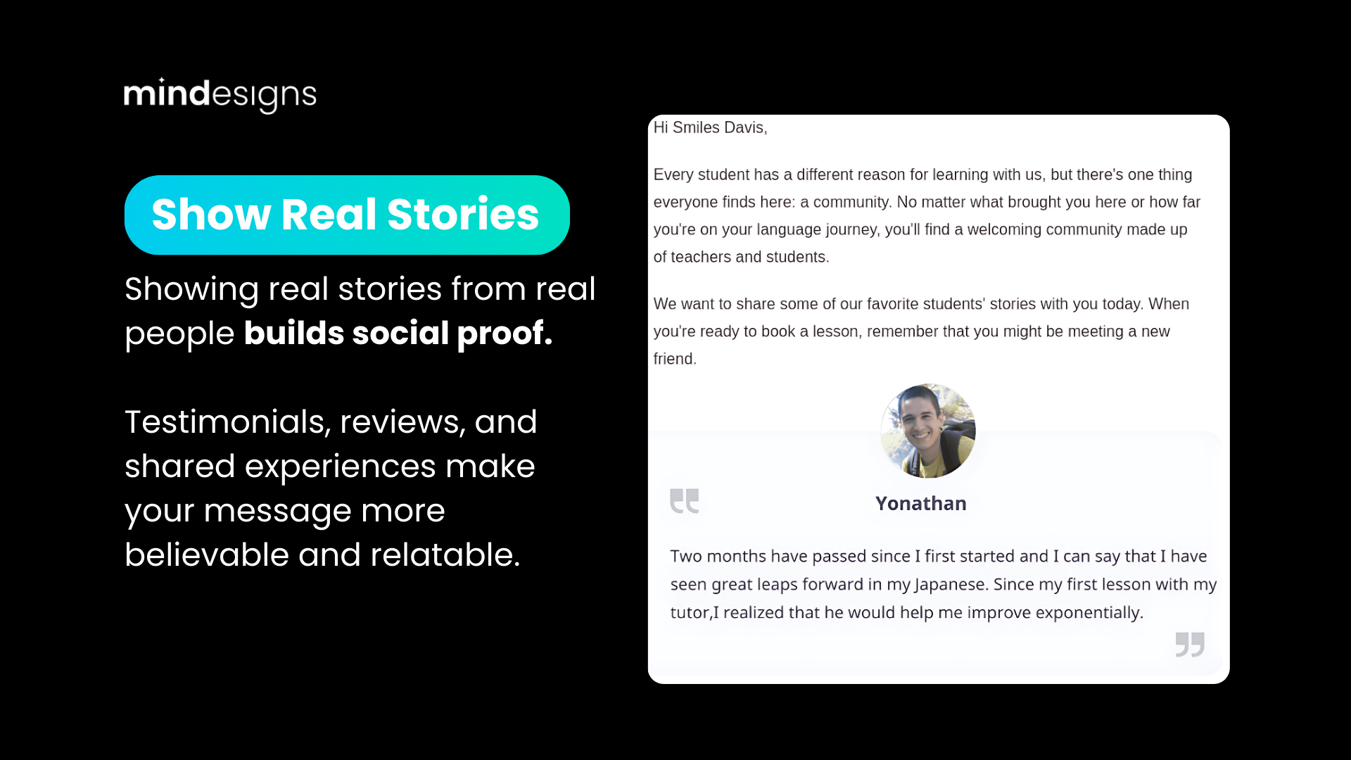 Show real stories in EDM Marketing content