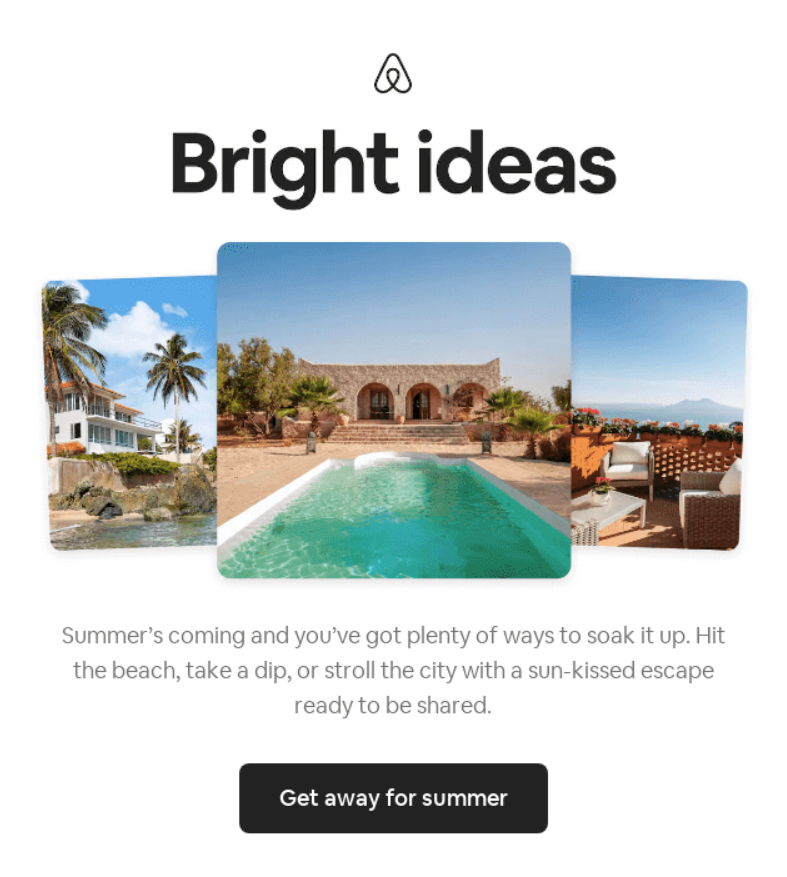 Visual priming example for EDM marketing