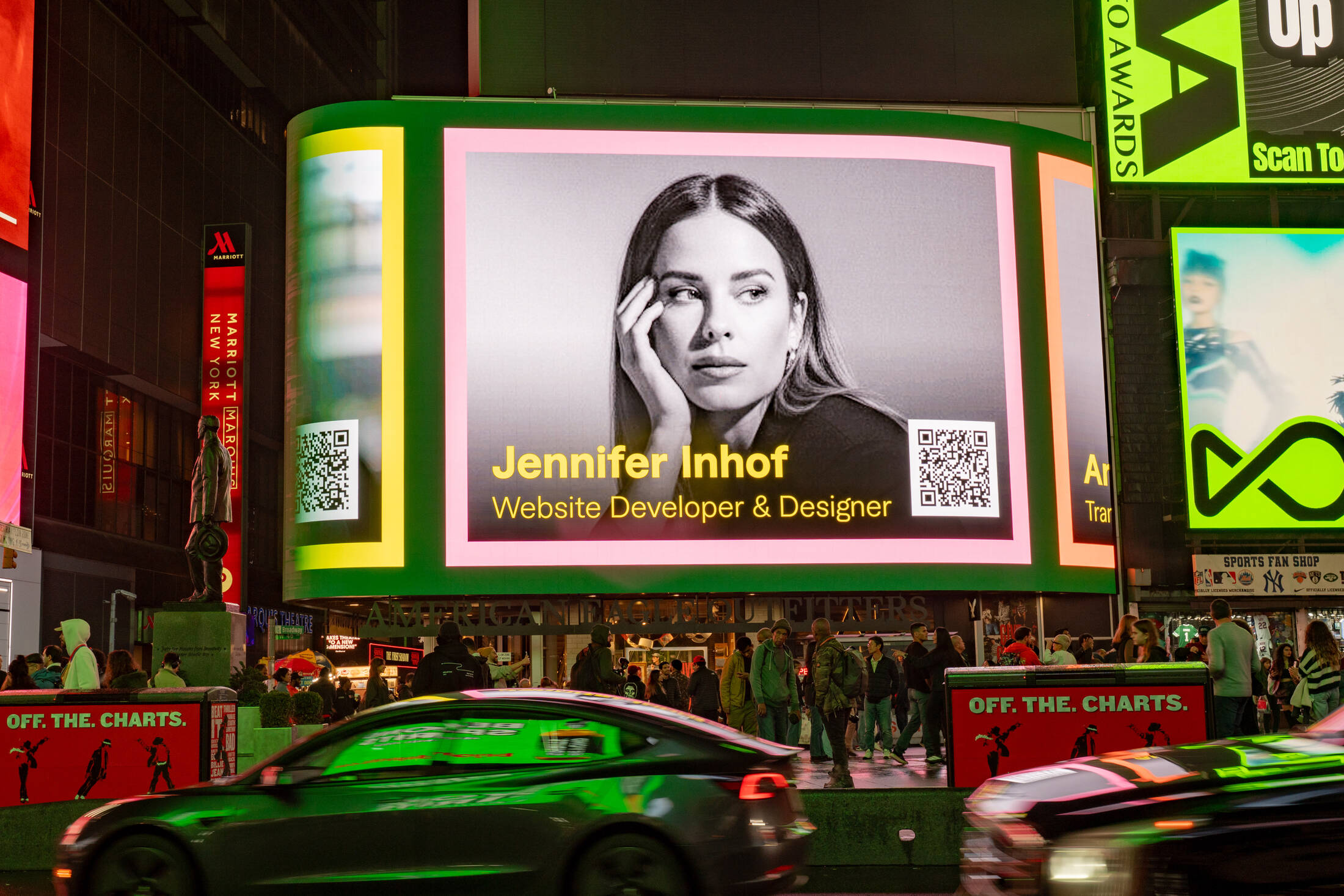 Billboard with QR code