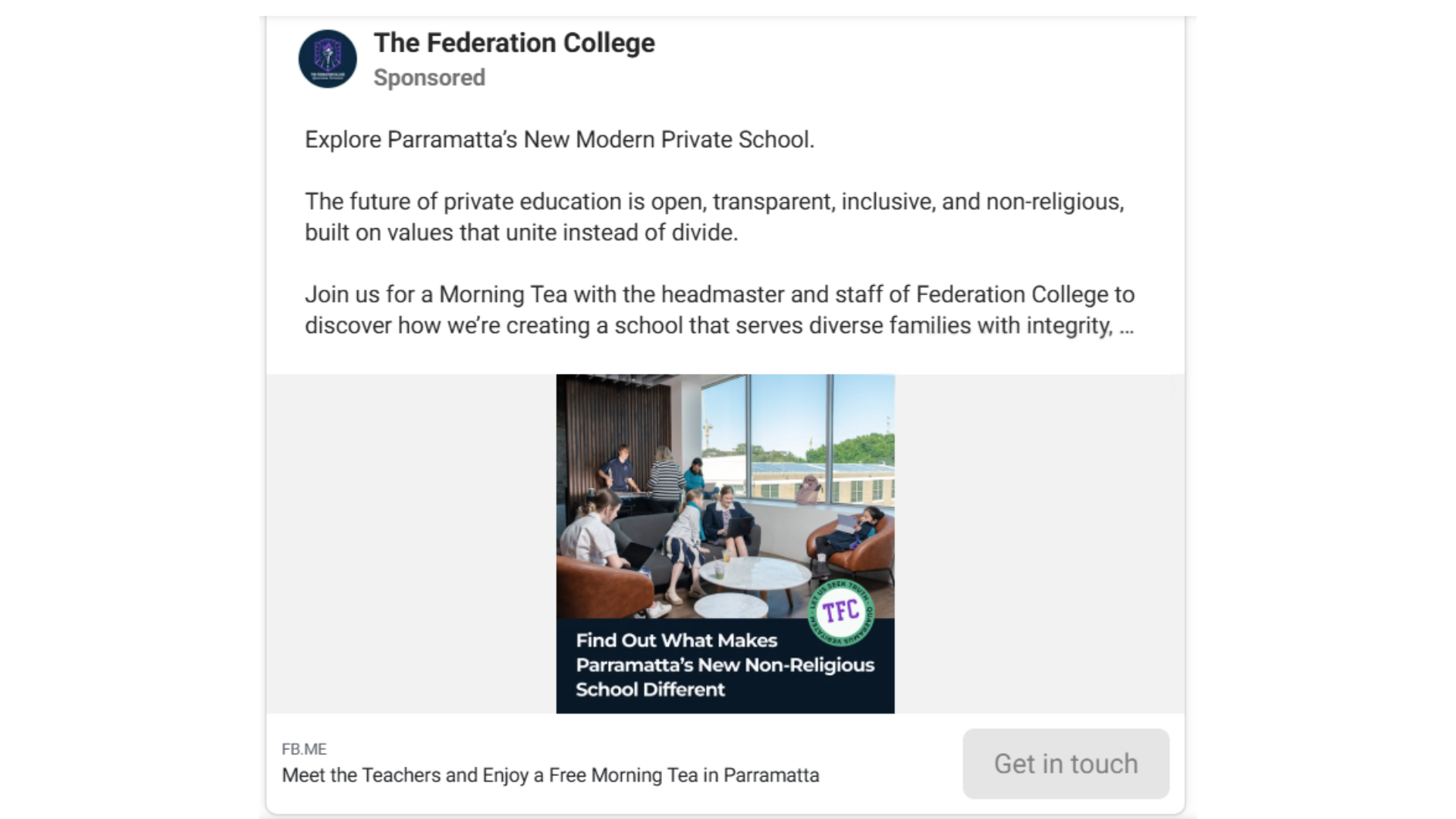 The Federation College Ad