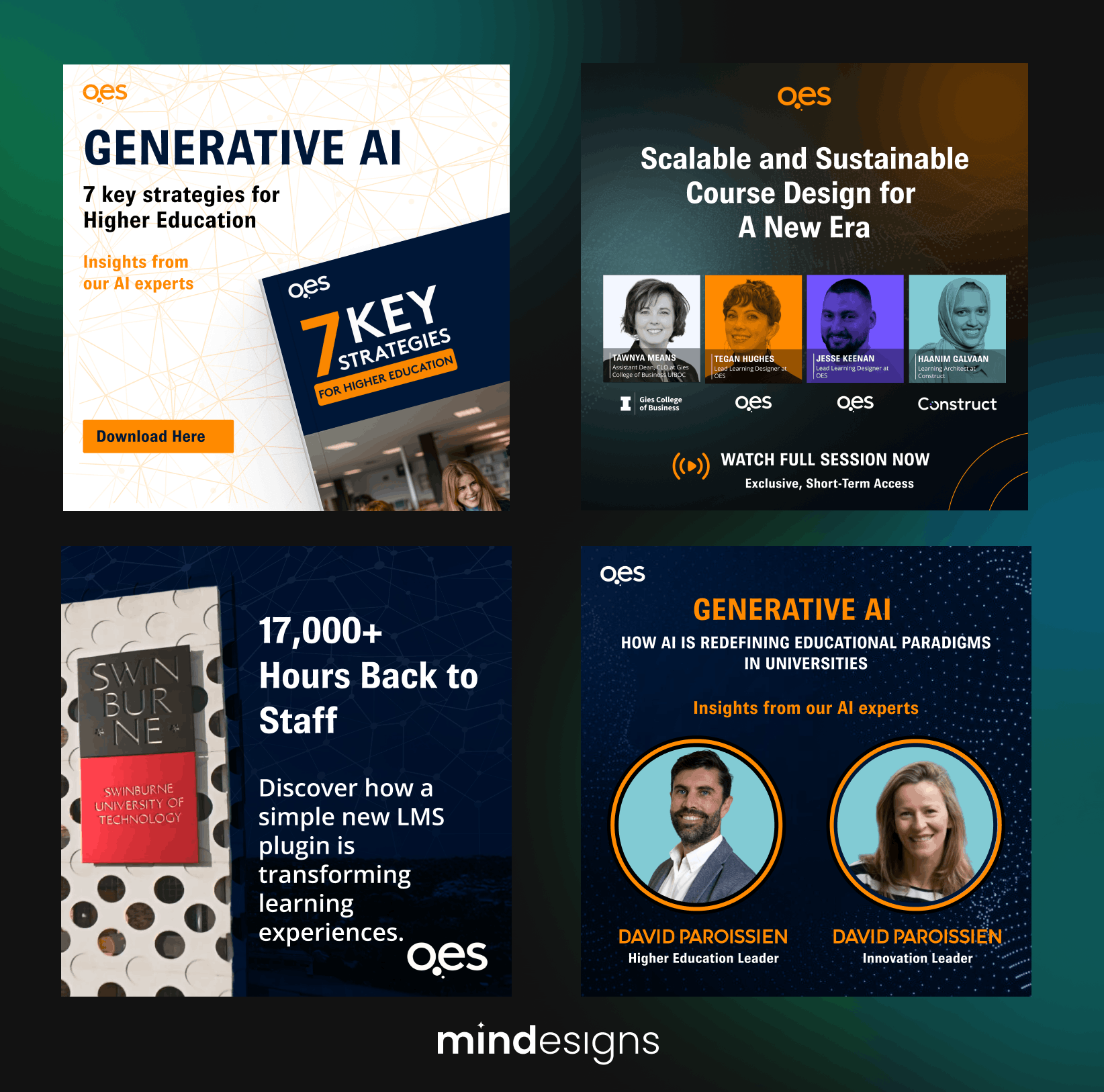 B2B paid ads example oes