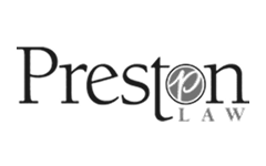 Preston law logo black